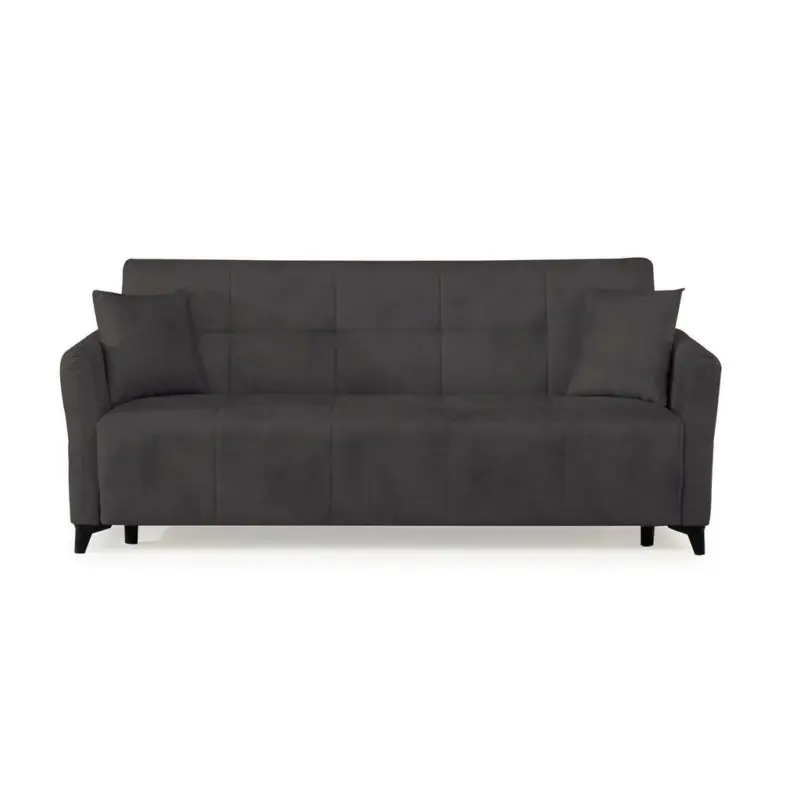 Schlafsofa in Webstoff Grau