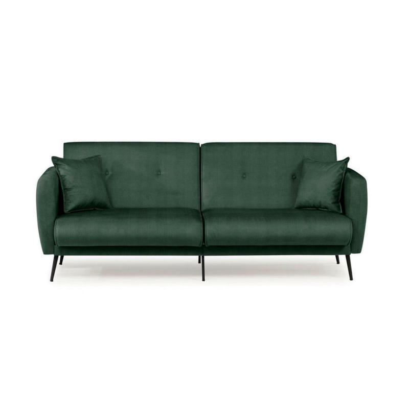 Schlafsofa in Webstoff Grün