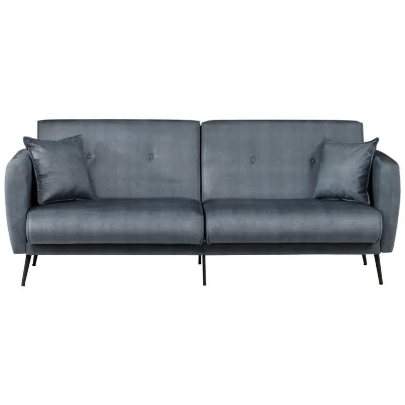 Schlafsofa in Webstoff Graublau