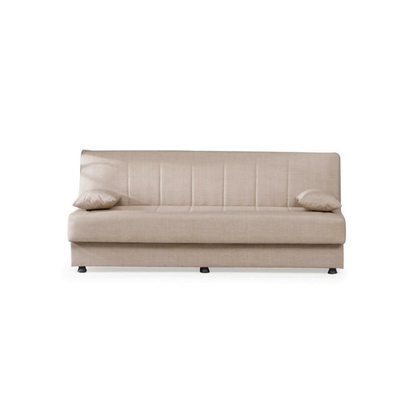 Schlafsofa in Webstoff Beige