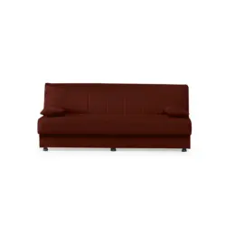 Schlafsofa in Webstoff Rot