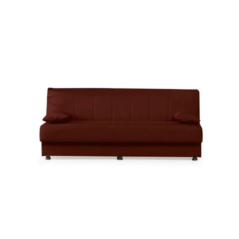 Schlafsofa in Webstoff Rot