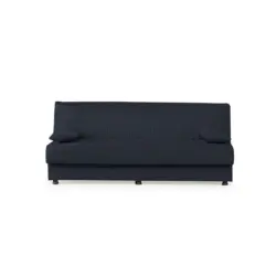 Schlafsofa in Webstoff Graublau