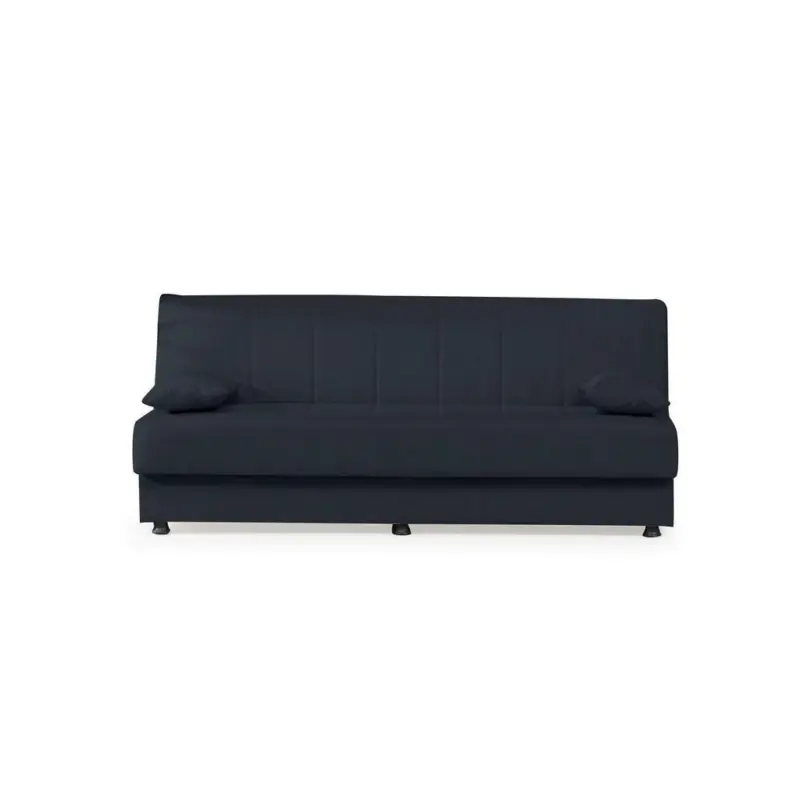 Schlafsofa in Webstoff Graublau