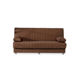 Schlafsofa in Webstoff Braun