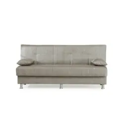 Schlafsofa in Webstoff Beige