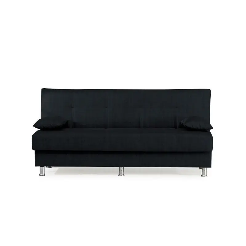 Schlafsofa in Webstoff Schwarz