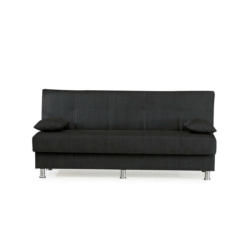 Schlafsofa in Webstoff Graublau