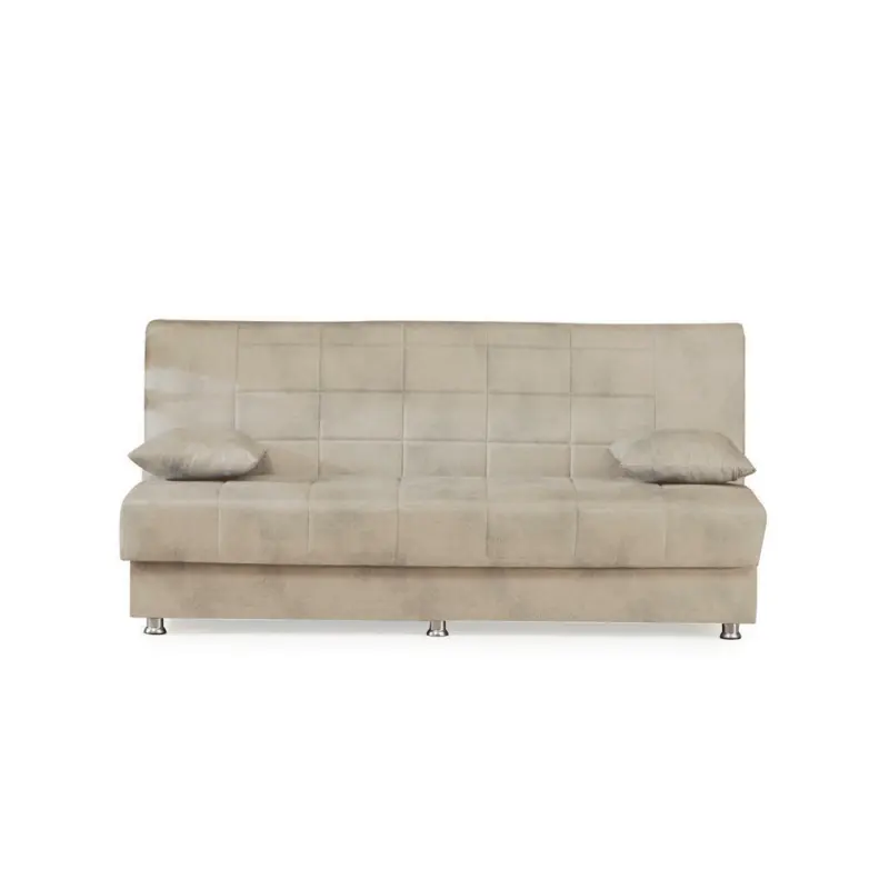 Schlafsofa in Webstoff Creme
