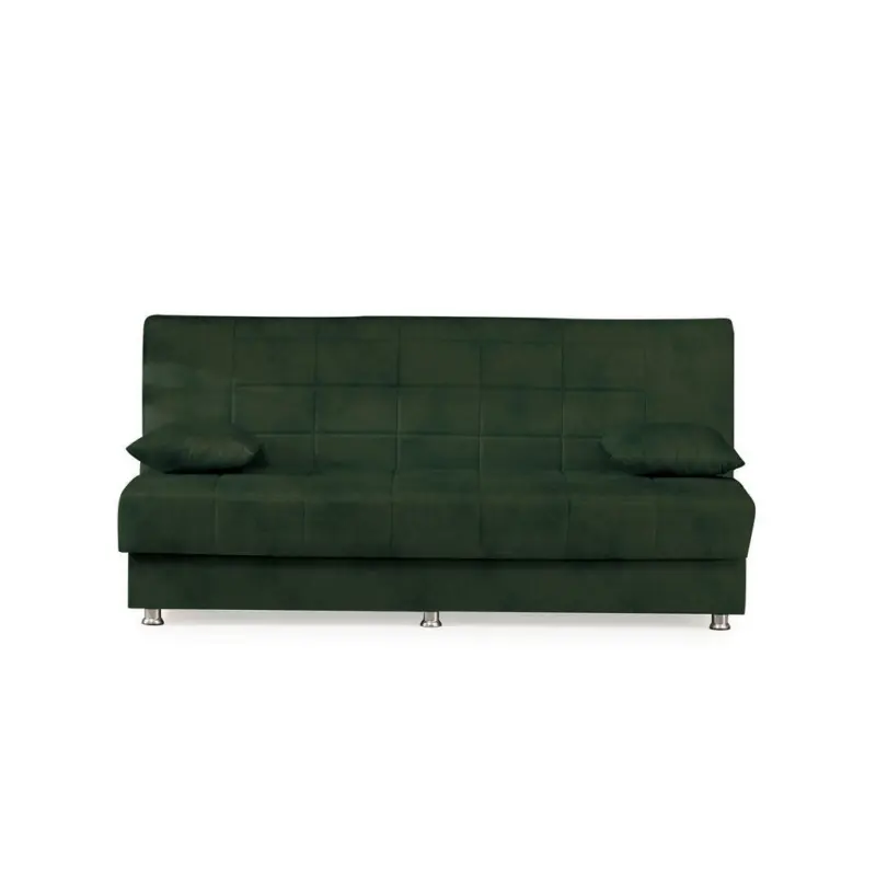 Schlafsofa in Webstoff Grün