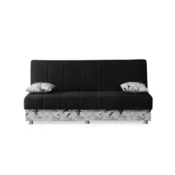 Schlafsofa in Webstoff Dunkelrot