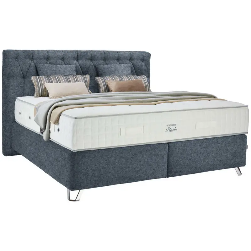 Boxspringbett 180/200 cm in Blau