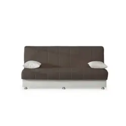 Schlafsofa in Webstoff Braun