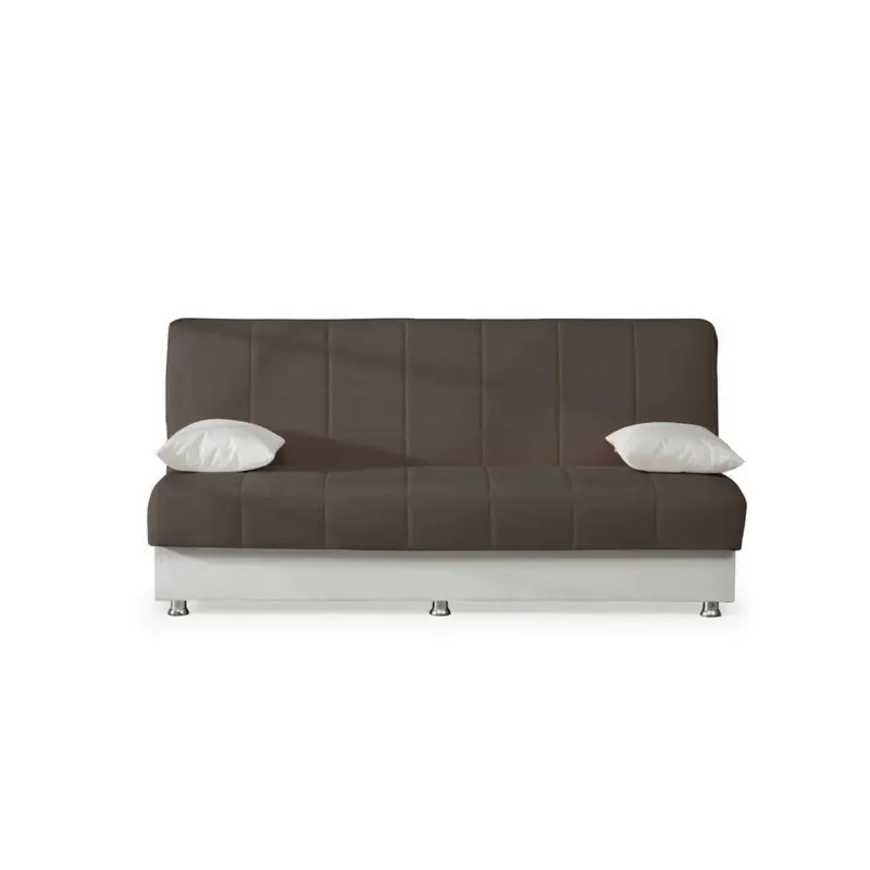 Schlafsofa in Webstoff Braun