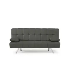 Schlafsofa in Webstoff Grau