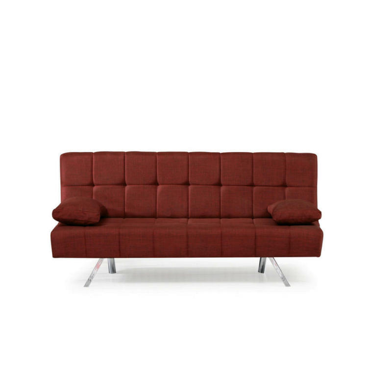 Schlafsofa in Webstoff Rot