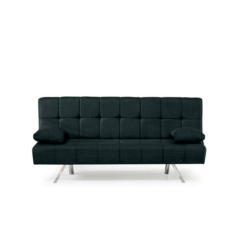 Schlafsofa in Webstoff Graublau