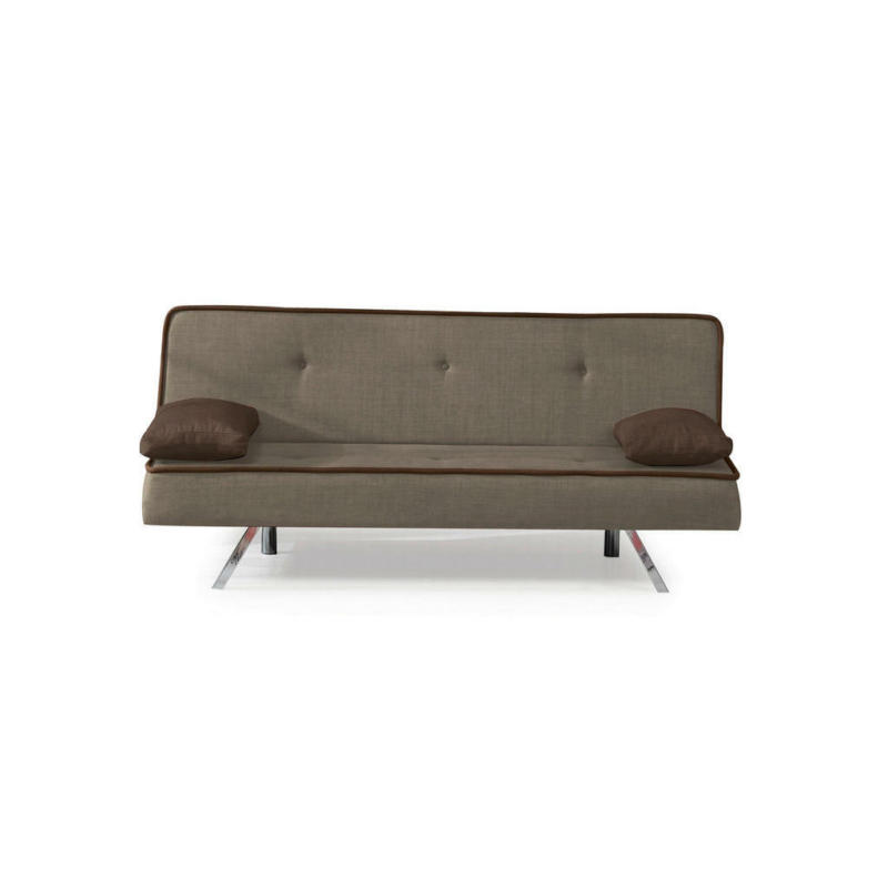 Schlafsofa in Webstoff Creme