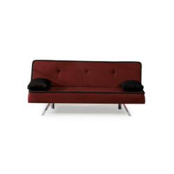 Schlafsofa in Webstoff Rot