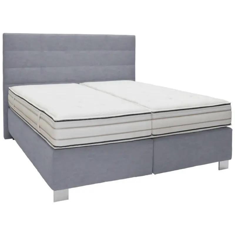Boxspringbett 180/200 cm in Alufarben