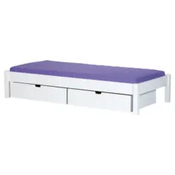 Bett 90/200 cm in Weiß