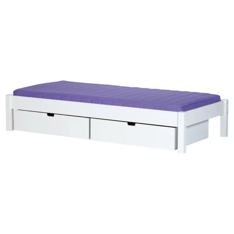 Bett 90/200 cm in Weiß