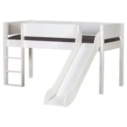 Mittelhohes Bett 90/200 cm Wei&szlig;