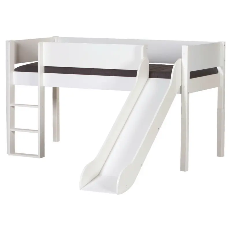 Mittelhohes Bett 90/200 cm Wei&szlig;