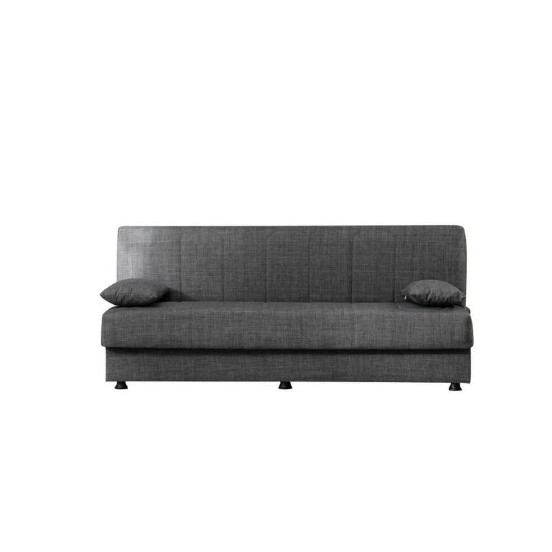 Schlafsofa in Webstoff Grau