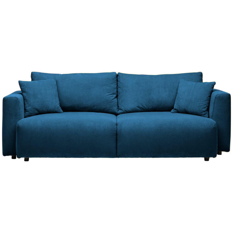 Schlafsofa in Kord Blau