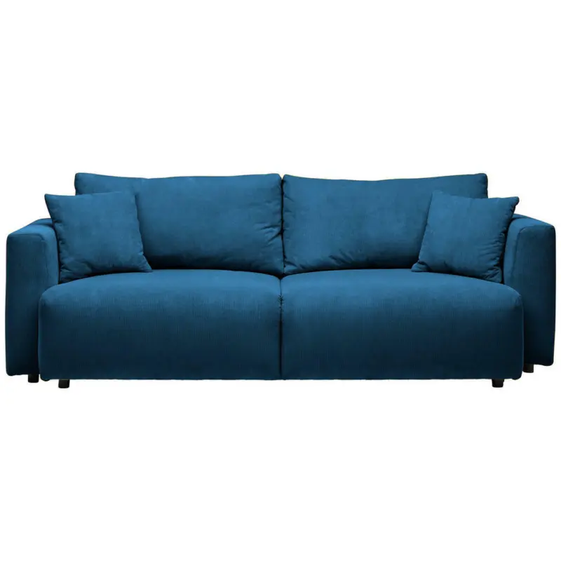 Schlafsofa in Kord Blau