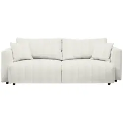 Schlafsofa in Kord Weiß