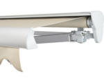 Hornbach SOLUNA Halbkassettenmarkise Classic 6x3,5 Stoff Dessin 320930 Gestell E6EV1 silber eloxiert Antrieb rechts inkl. Motor, Wandschalter