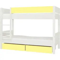 Etagenbett 90/200 cm Gelb, Weiß