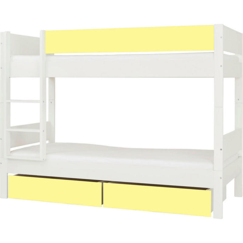 Etagenbett 90/200 cm Gelb, Weiß