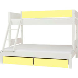Etagenbett 90-140/200 cm Gelb, Weiß