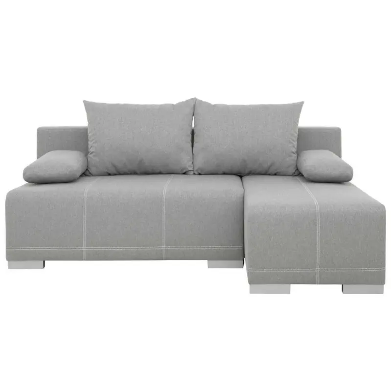 Eckschlafsofa in Chenille Grau