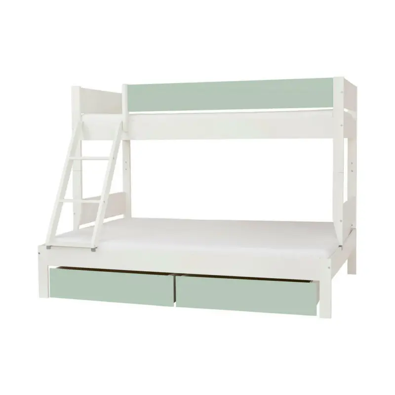 Etagenbett 90-140/200 cm Gelb, Hellgrün