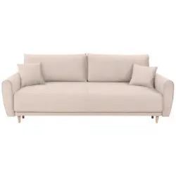 Schlafsofa in Velours Beige