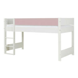 Mittelhohes Bett 90/200 cm Rosa, Weiß