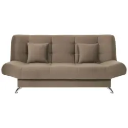Schlafsofa in Plüsch Beige