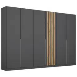 Dreht&uuml;renschrank in Grau, Eiche Artisan