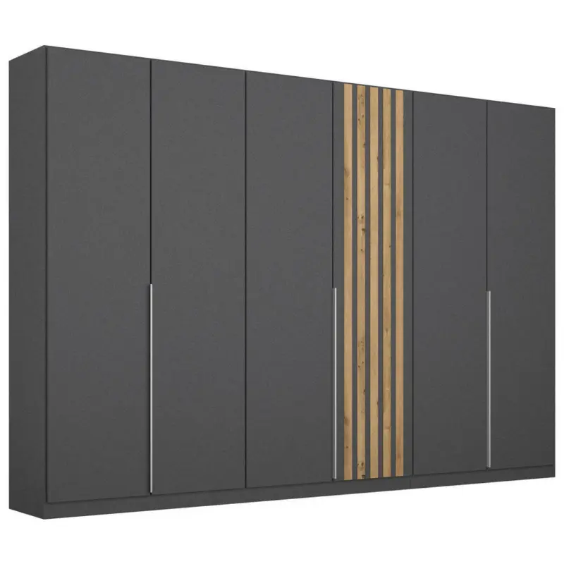 Dreht&uuml;renschrank in Grau, Eiche Artisan