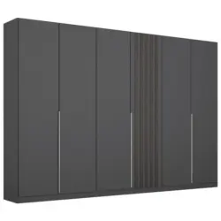 Drehtürenschrank in Grau