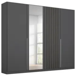 Drehtürenschrank in Grau