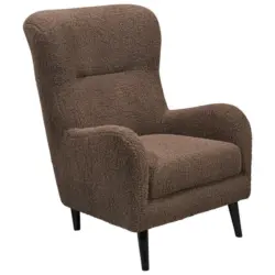 Sessel in Teddystoff Braun