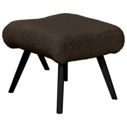 Hocker in Textil, Holzwerkstoff Braun, Schwarz