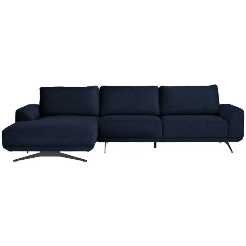 Ecksofa in Webstoff Blau