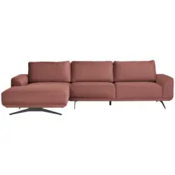 Ecksofa in Webstoff Rosa