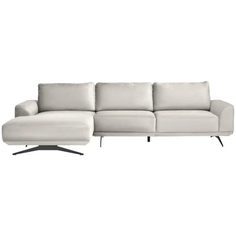 Ecksofa in Webstoff Creme